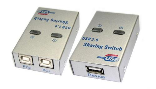 USB2.0 Printer Sharing 2 Port Auto Switch Metal